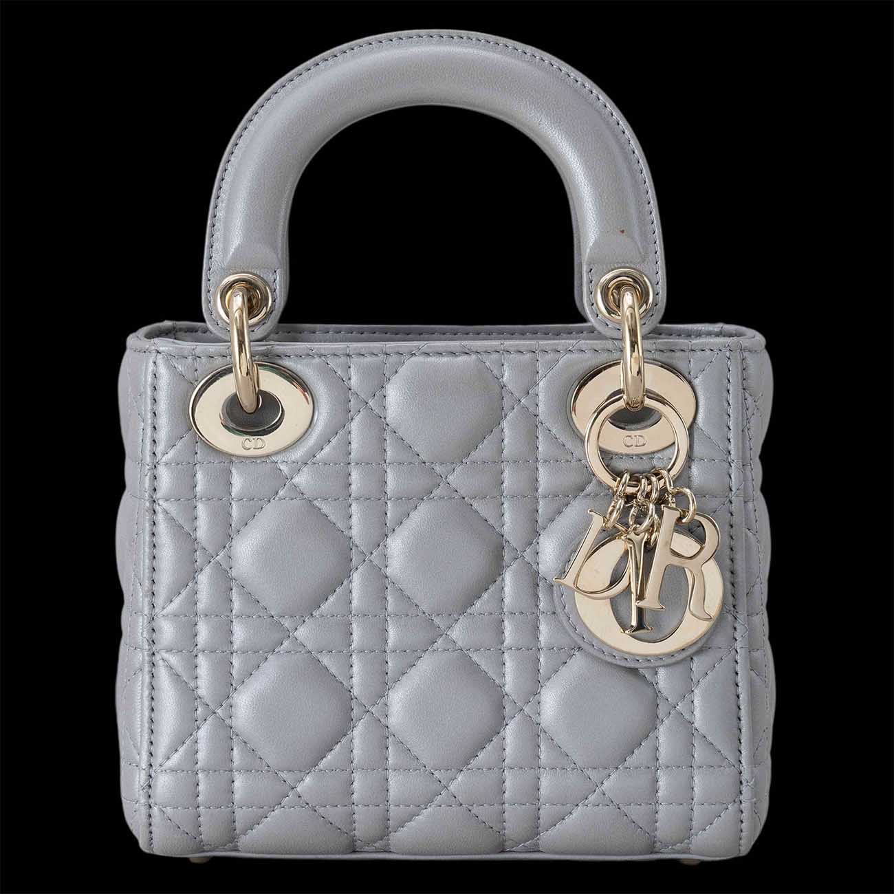 CHRISTIAN DIOR(USED)크리스찬디올 램스킨 레이디디올 미니